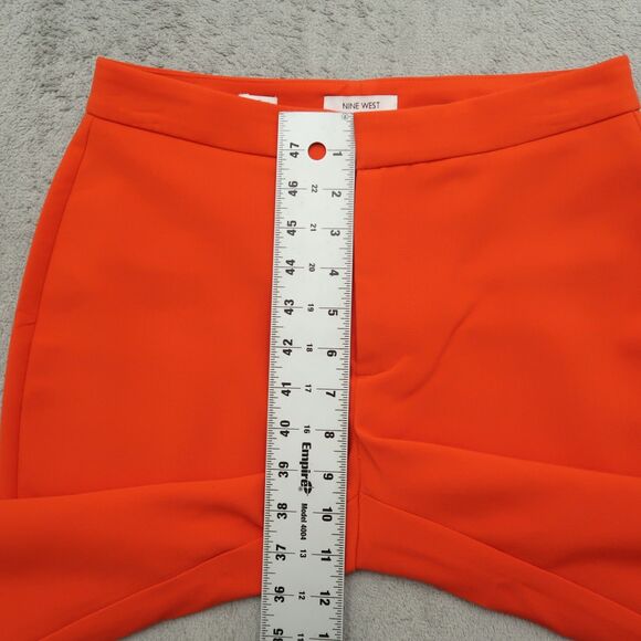 Nine West Pants Women's Size 2 Orange Mid-Rise Kick Flare 26" Inseam Stretch - Picture 8 of 16